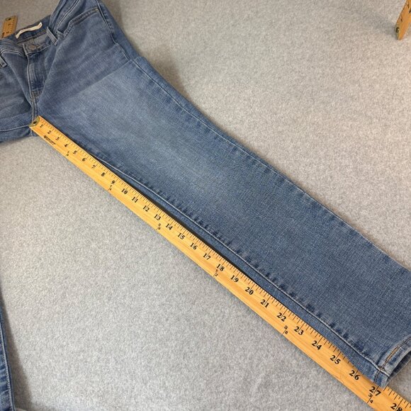 Levis 711 Skinny Jeans Womens Size 28 Medium Wash Denim Stretch Ankle Length - Picture 14 of 16